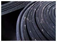 CLOTH INSERTION ROUGH FINISH SKIRTBOARD RUBBER